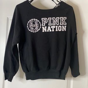 Victoria’s Secret Pink Nation Black Sweatshirt